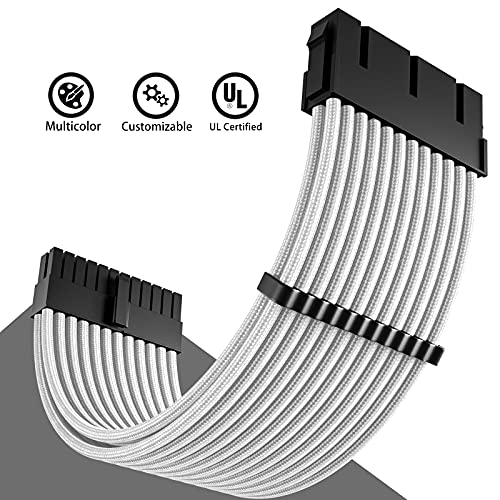 Black 5-Cable-Set 24Pin ATX CPU PCIE Cable Extension Kit A236