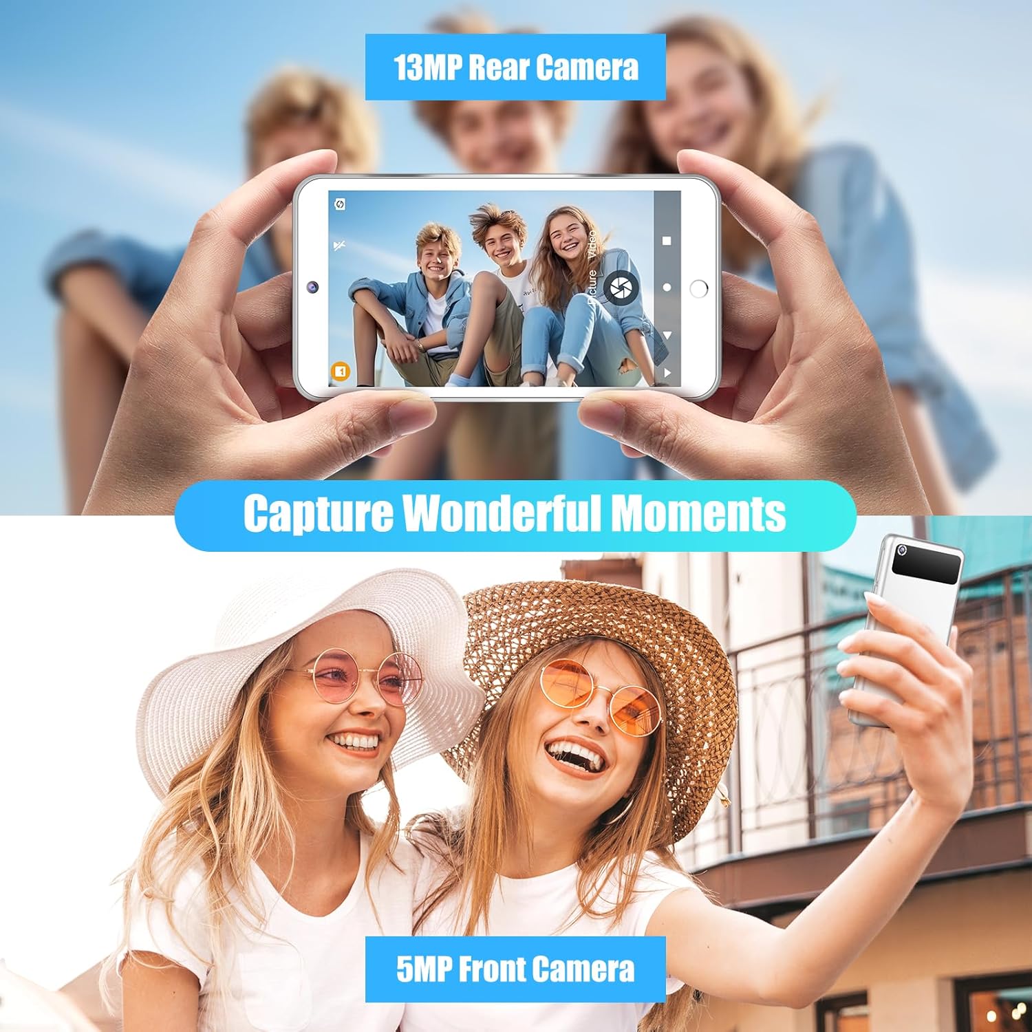 160GB MP3 Player with Bluetooth and WiFi, Android Digital Mp4 Player with Camera, 4.3" Touch Screen Portable Music Player with Speaker E318