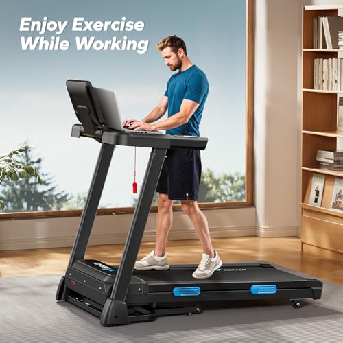 Foldable Treadmill with Incline, 7.5MPH, 16.5" Wider Belt D6153