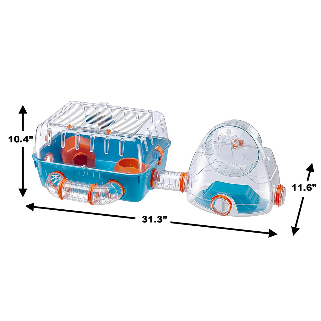 Blue Hamster Cage 31.3L x 11.61W x 10.35H Inches J49013
