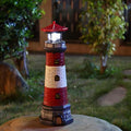 Red Solar Lighthouse Lawn Decoration C706