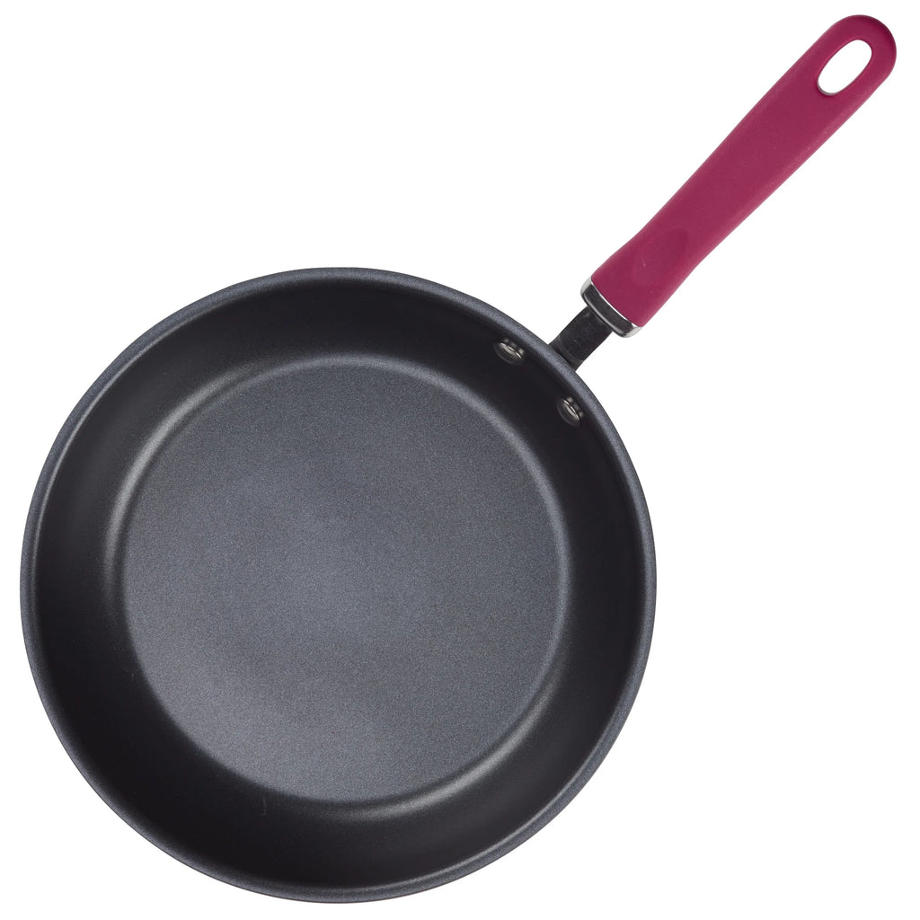 11 Piece Nonstick Pots and Pans Set, Burgundy Handles W751