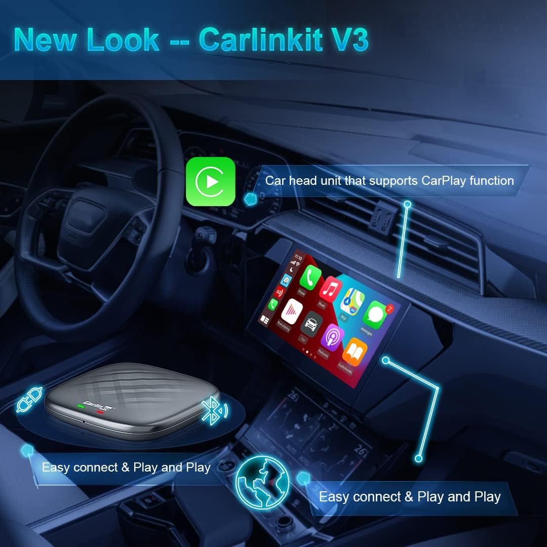 Wireless CarPlay & Wireless Android Auto Car Adapter S869
