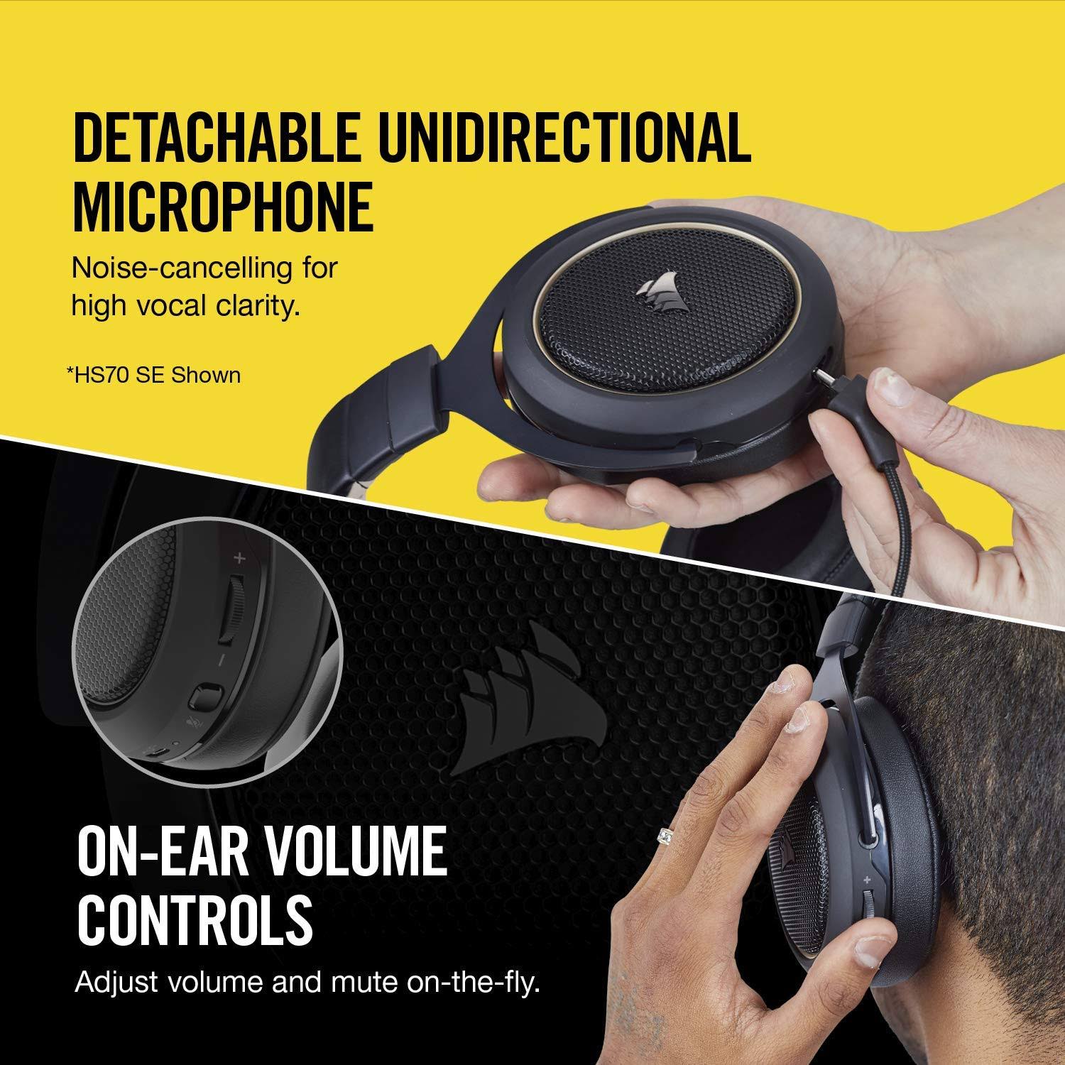 HS70 Carbon 7.1 Surround Sound Gaming Headset D664