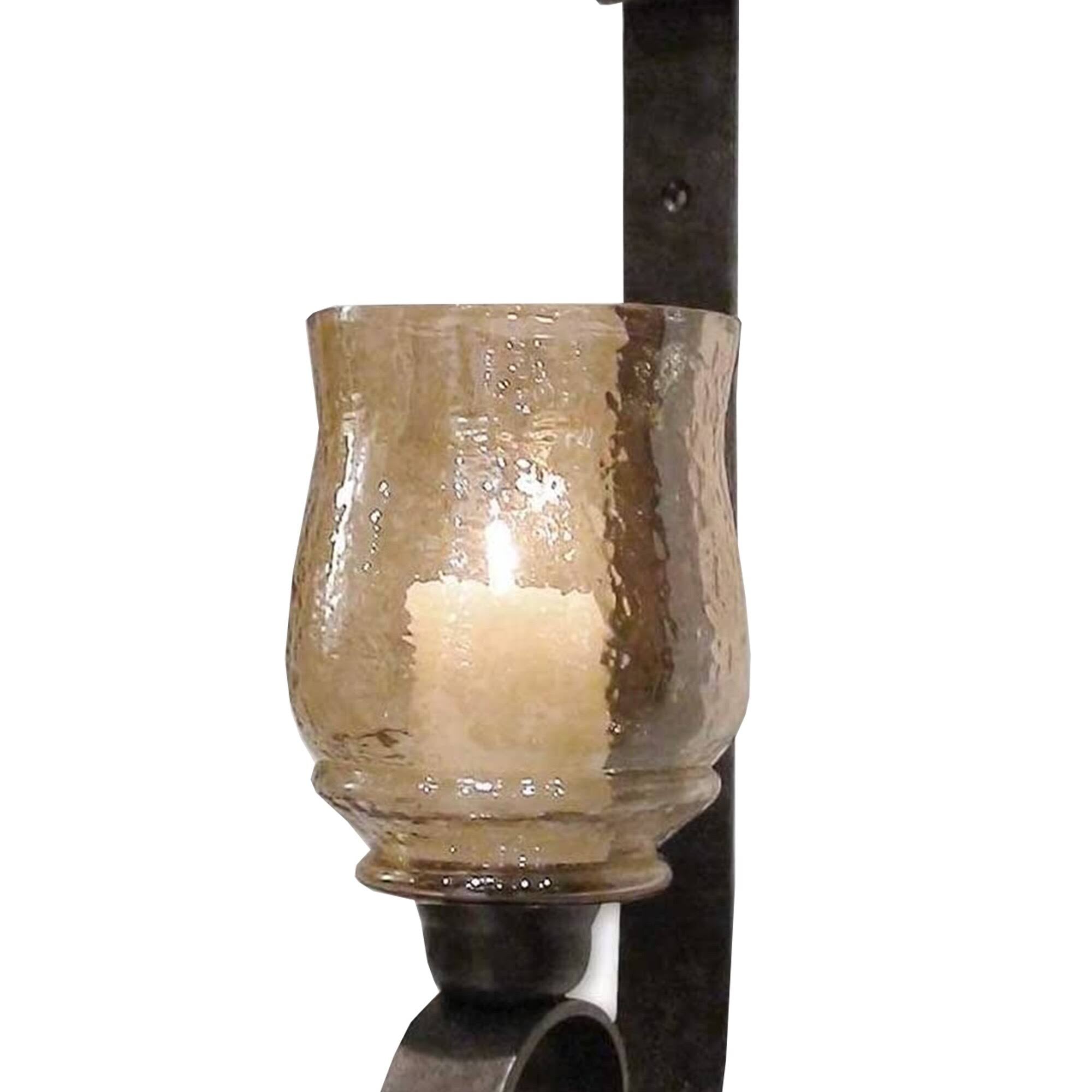 Set of 2 Bronze Metal Candle Holder Sconce Y551623
