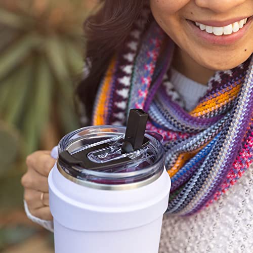 40oz Stainless Steel Double Wall Vacuum Insulated Tumbler With Handle And 2 in 1 Straw Lid Q404972