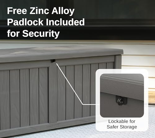 Grey 31 Gallon Outdoor Storage Box P944
