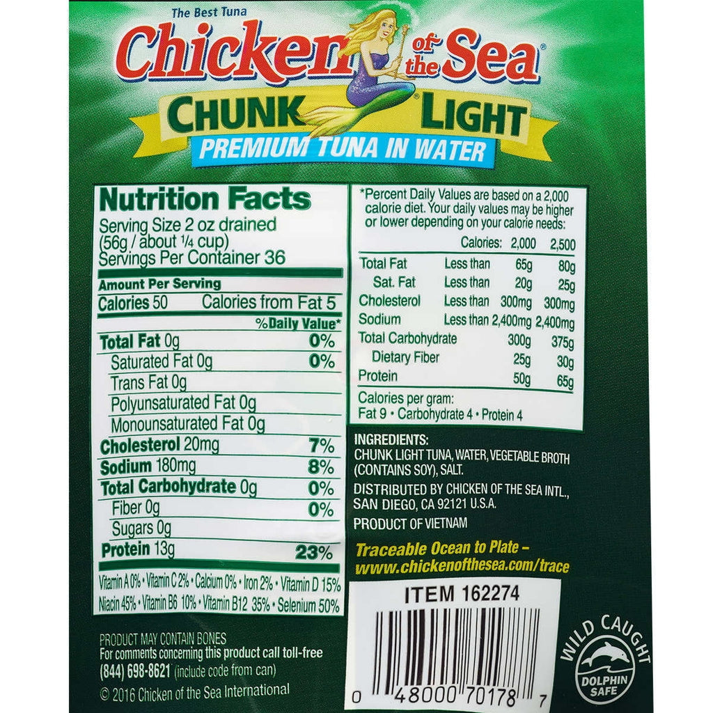 Chunk Light Tuna in Water 7 Ounce (Pack of 12) C275