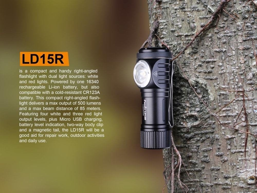 500 Lumen USB rechargeable right angled Flashlight Pack of 2 C35372