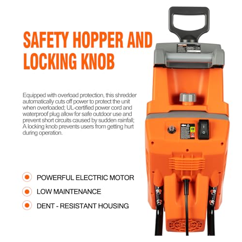 Electric Wood Chipper with Collection Bag, 1.7 Inch Cutting Capacity C726