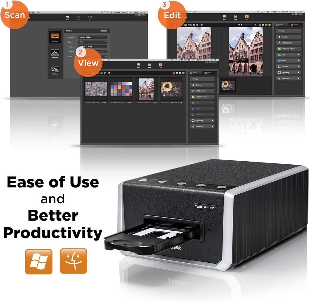 Automatic 35mm Film & Slide Scanner with 7200 dpi Resolution R68510