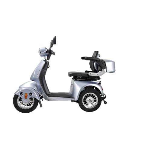 Pink Fat Tire Electric Mobility Scooter with LED Headlights and Basket S774