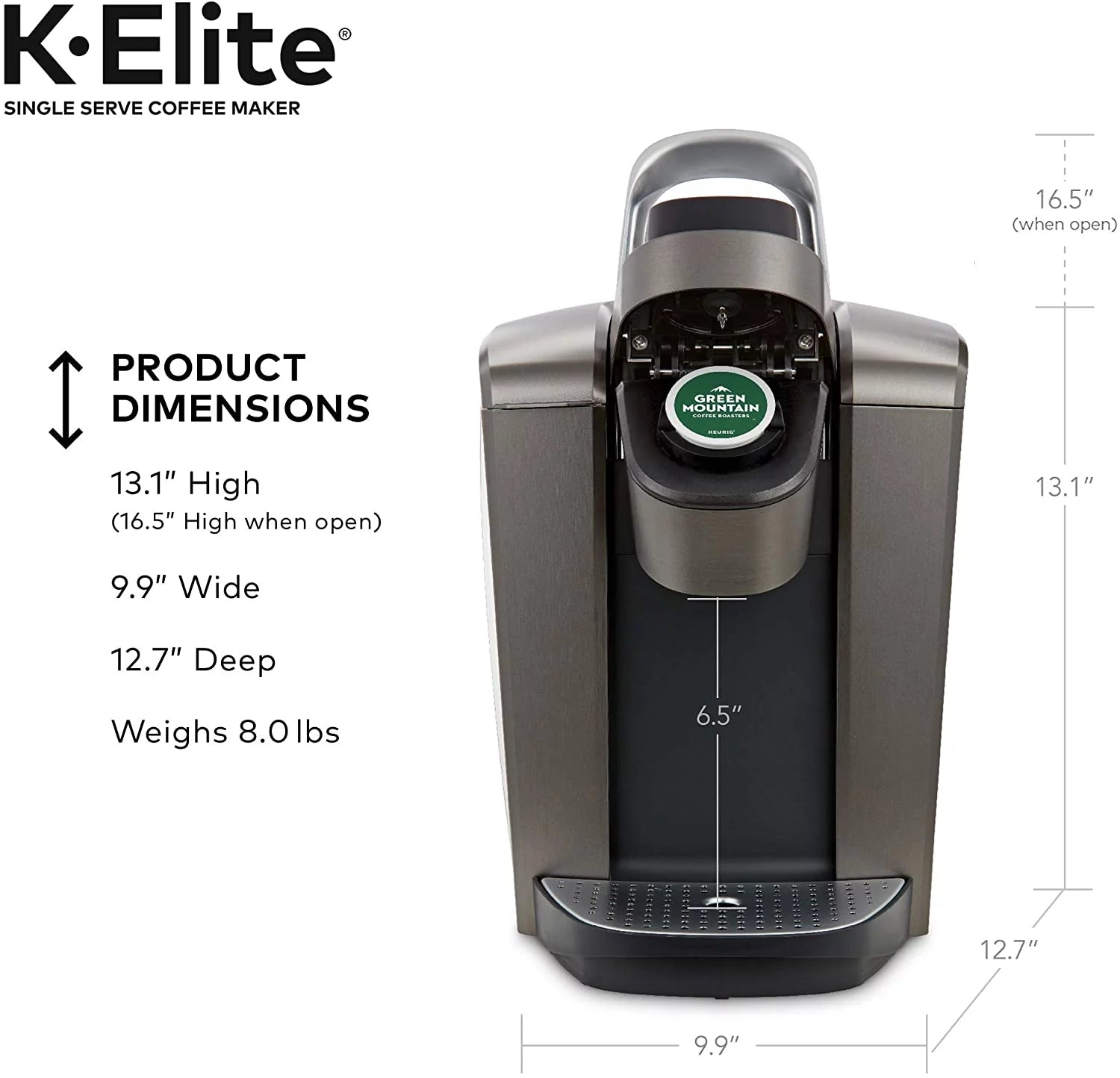 Brushed Slate Single Serve Coffee Maker X226480