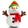 13 inch Animated Christmas Snowman Plush with LED Lights J4593