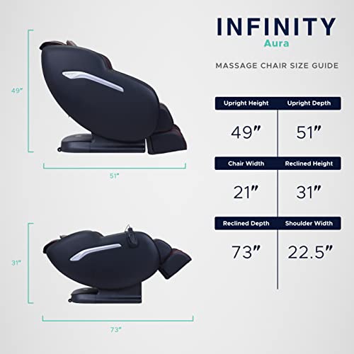 Full Body Zero Gravity Massage Chair Air Compression Lumbar Heat Black with Brown H906965