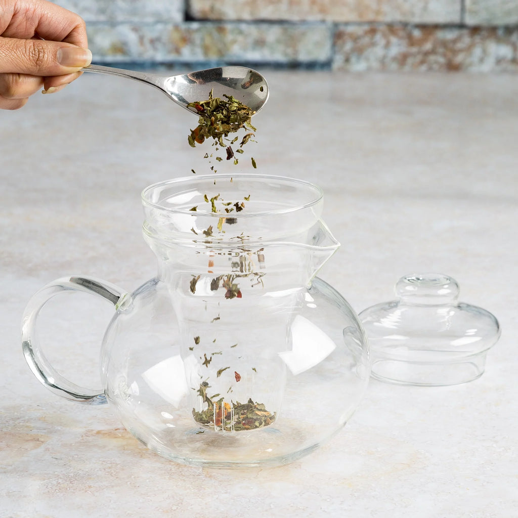 Borosilicate Glass Teapot with Infuser, 40 Ounce L88760