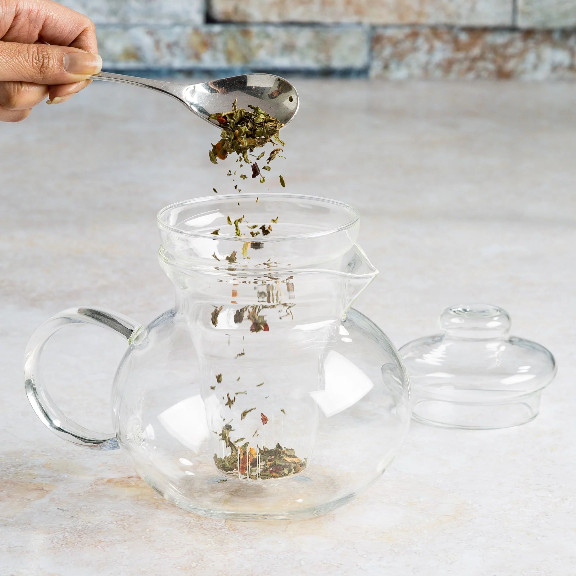 Borosilicate Glass Teapot with Infuser, 40 Ounce L88760