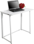 White Compact Folding Computer Desk H100693