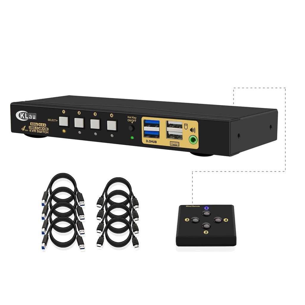 4K@60Hz 2 in 1 Out USB-C KVM Switch with Audio and USB 2.0 Hub Y6801