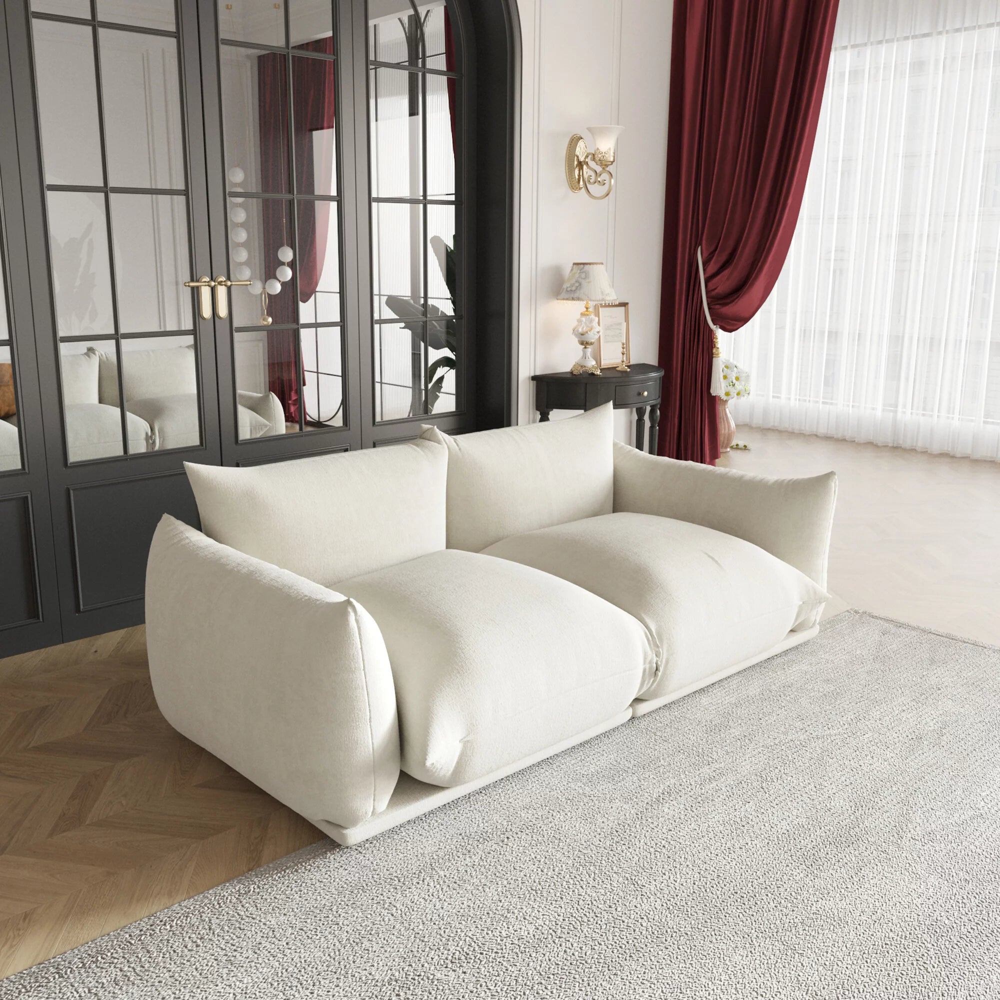 Beige Chenille Modular Sectional Sofa A347177