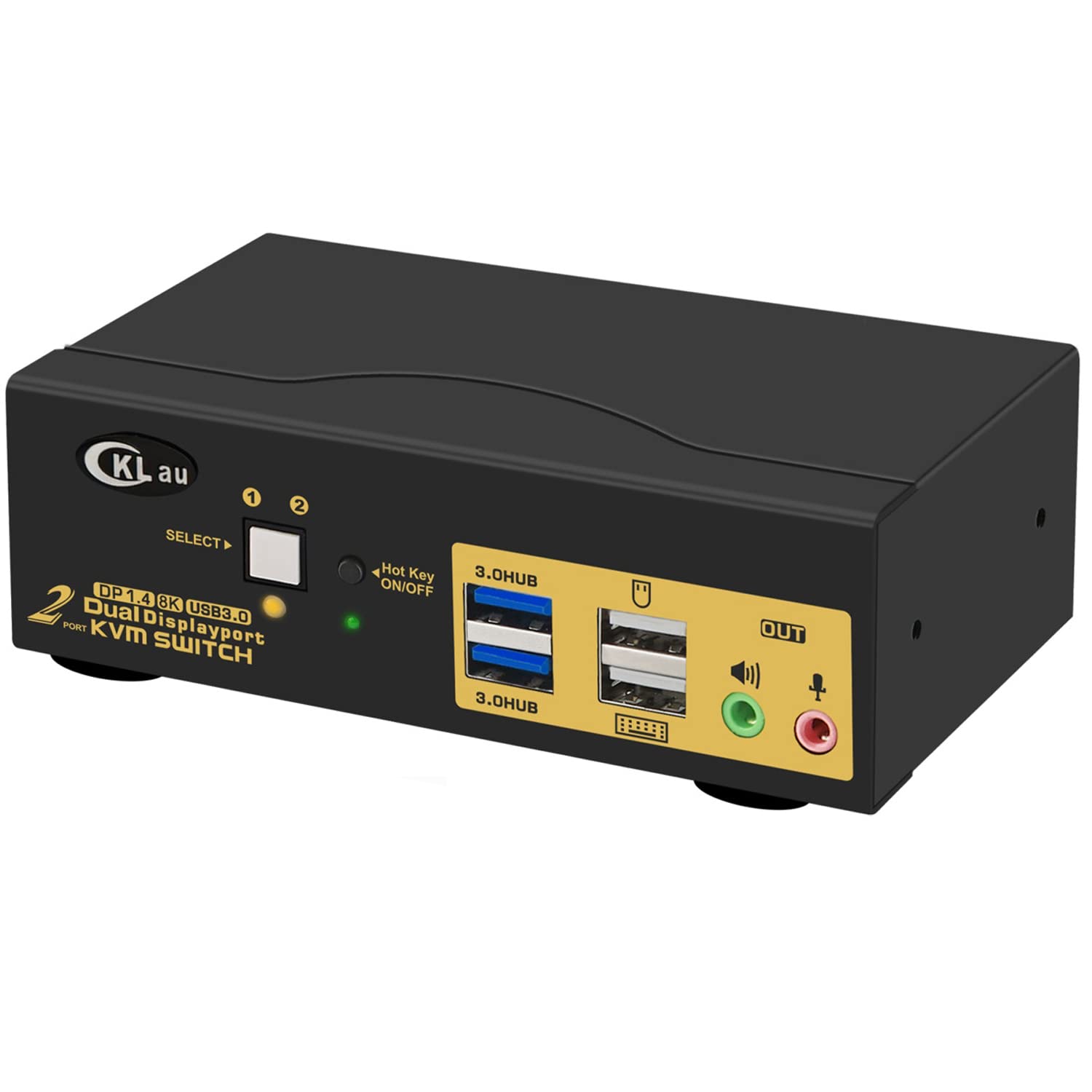 4K@60Hz 2 in 1 Out USB-C KVM Switch with Audio and USB 2.0 Hub Y6801