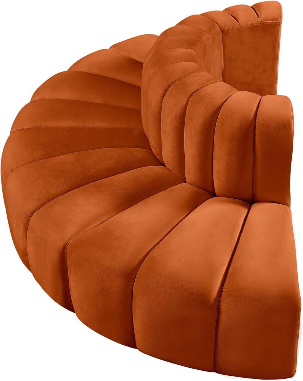 Cognac Velvet Sofa U2232