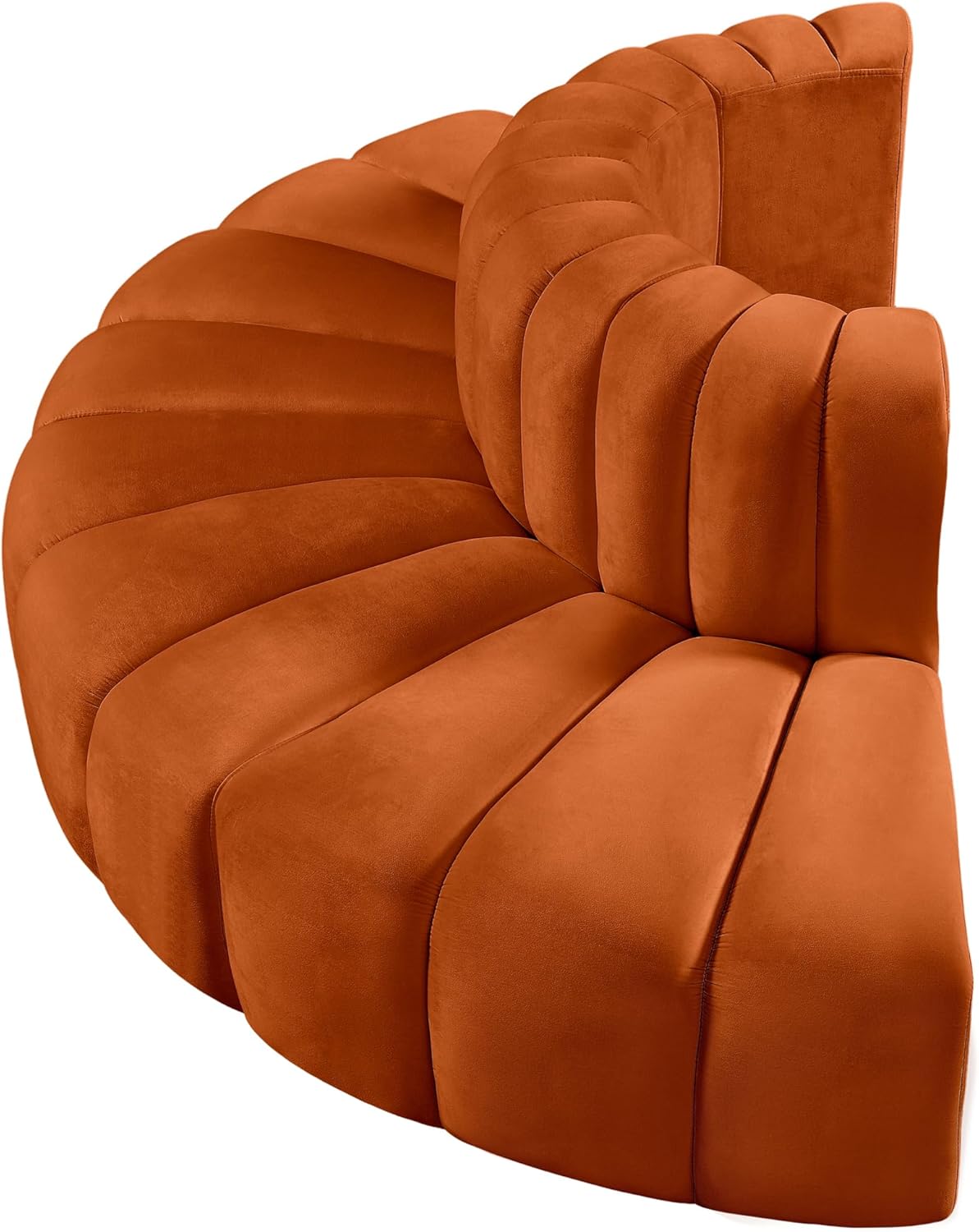 Cognac Velvet Sofa U2232