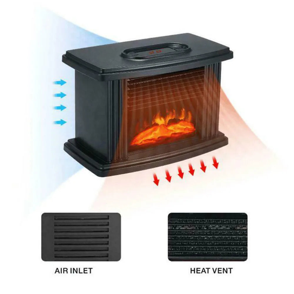 Electric Fireplace Heater Stove 1000W with 3D Flame Effect F7284