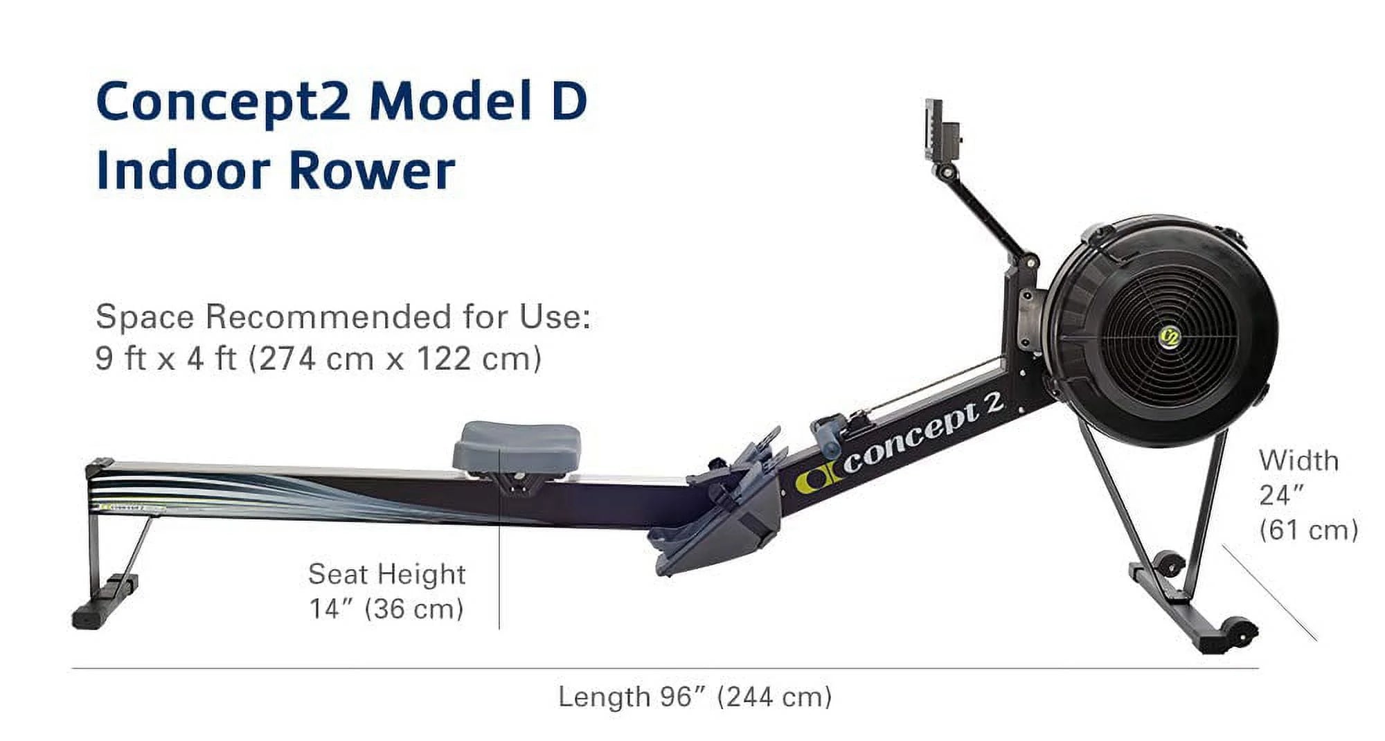 Black Indoor Rower with PM5 W788823
