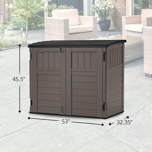 Outdoor Storage Shed, Horizontal, 4' x 2.5', Stoney Grey Z50604