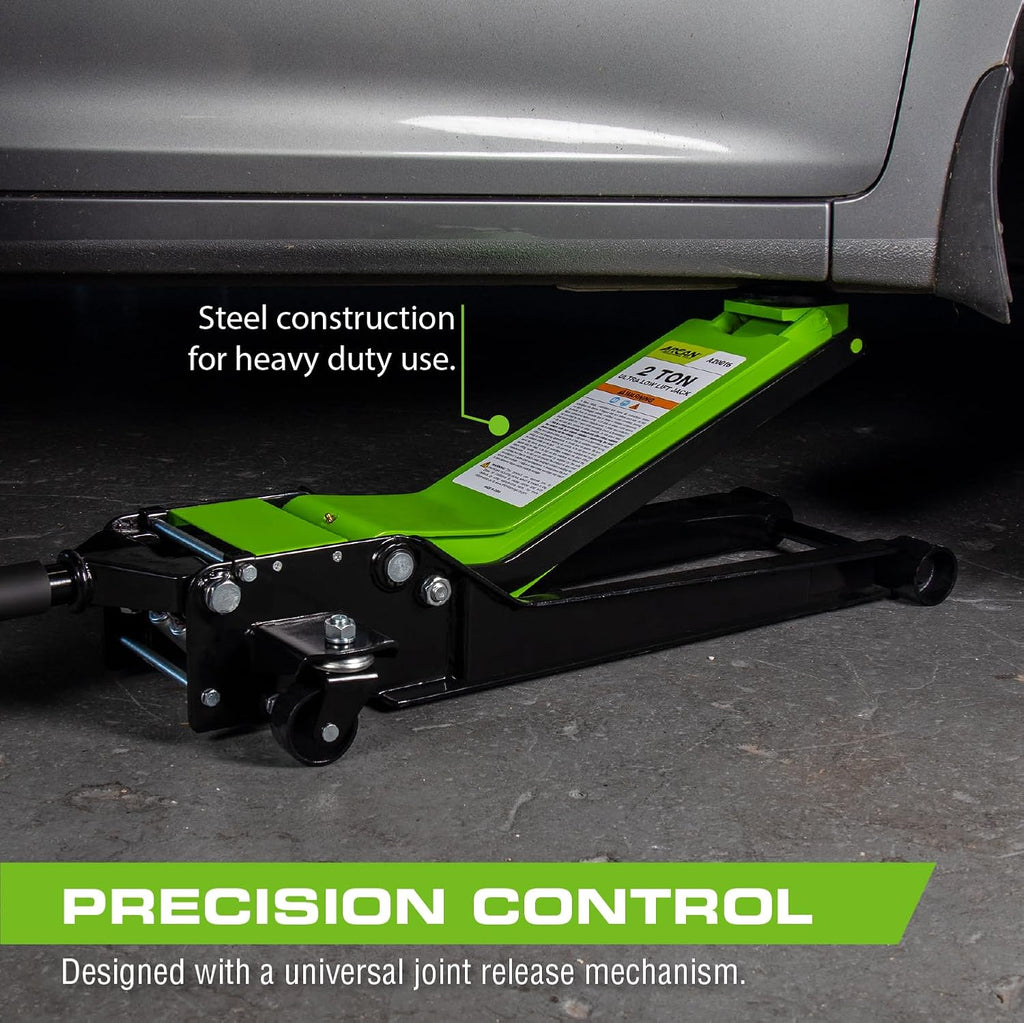 2 Ton Extra Long Reach Low Profile Steel Floor Jack E7386