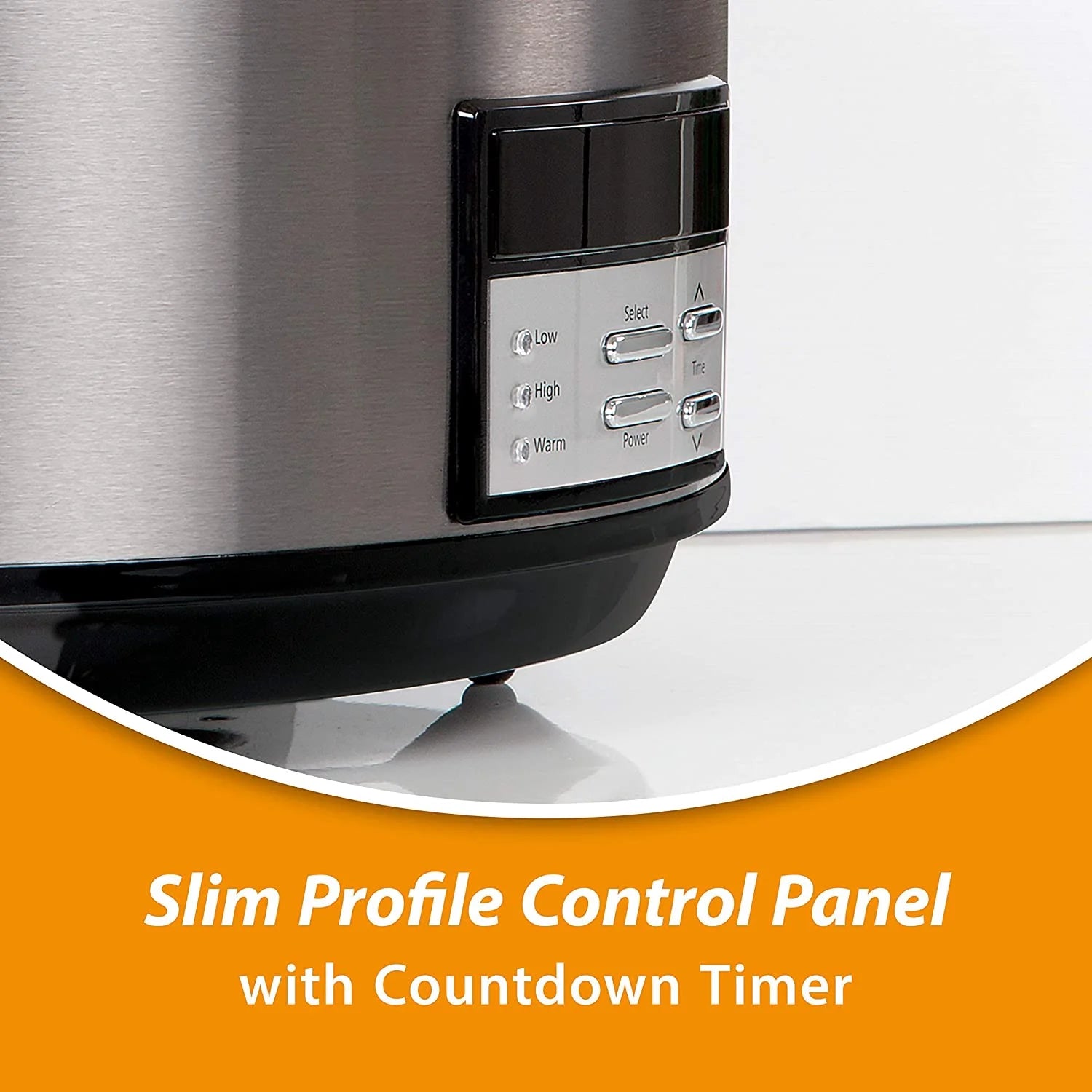 8 Quart Programmable Slow Cooker with Digital Countdown Timer, Black Stainless Steel X91946