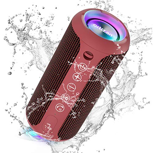 IPX7 Waterproof Bluetooth Speaker with LED Lights, 30H Playtime (Black) B646713