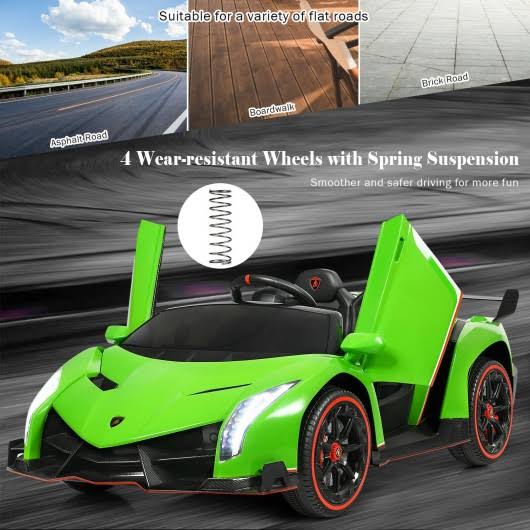 Green 12V 2-Seater Licensed Lamborghini Kids Ride on Car with RC Q303920