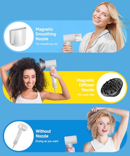 130000 RPM High Speed Brushless Motor Negative Ionic Hair Dryer with Magnetic Diffuser & Nozzle P97775