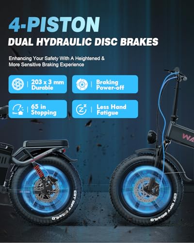 20" Fat Tire Folding Full Suspension Electric Bike P276