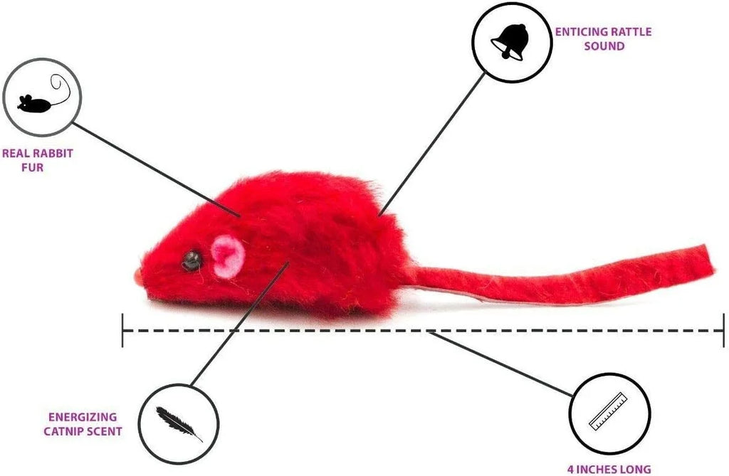 20 Catnip Cat Mice Toys with Rattle Sound M670