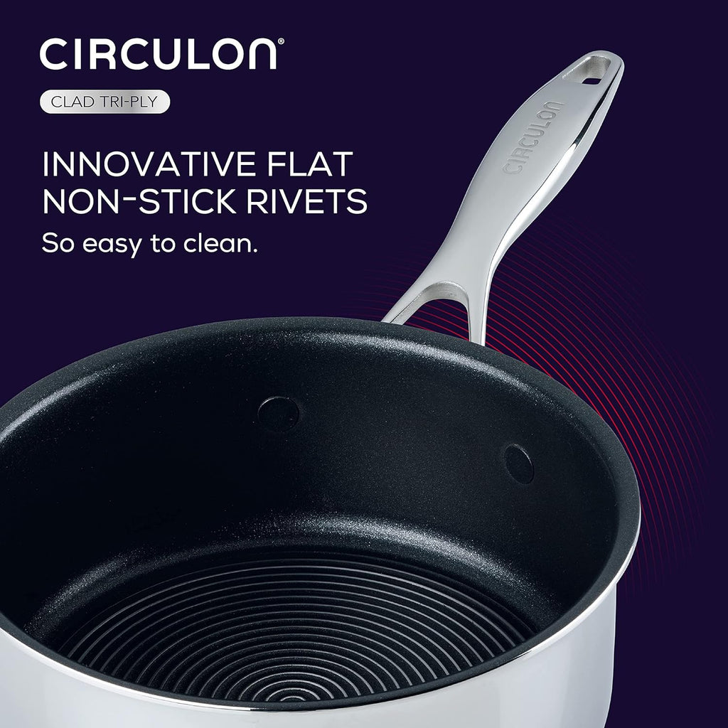 2 Quart Stainless Steel Saucepan with Glass Lid J9013