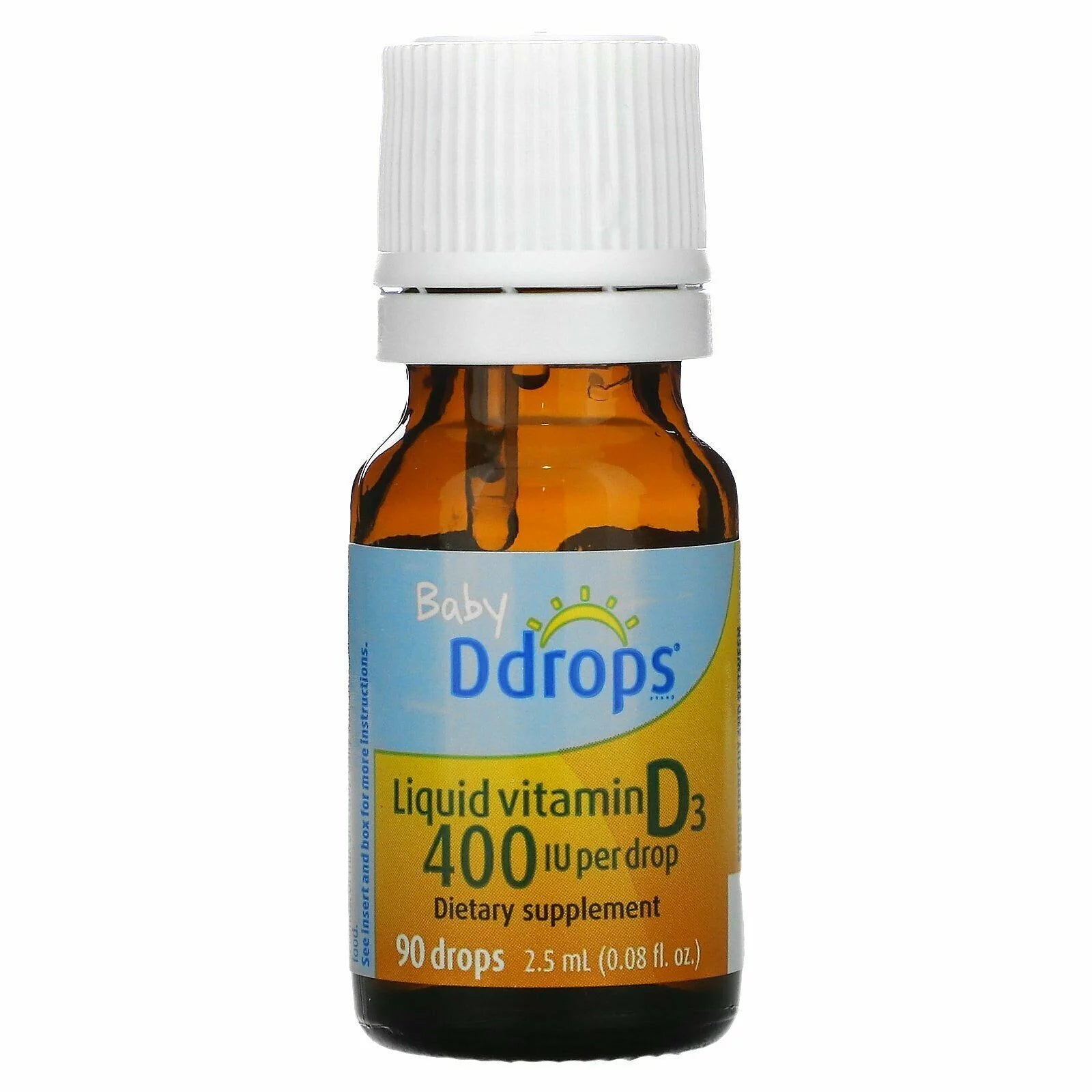 Baby Liquid Vitamin D3 400 IU 2.5 oz (90 drops) Pack of 2 P9257