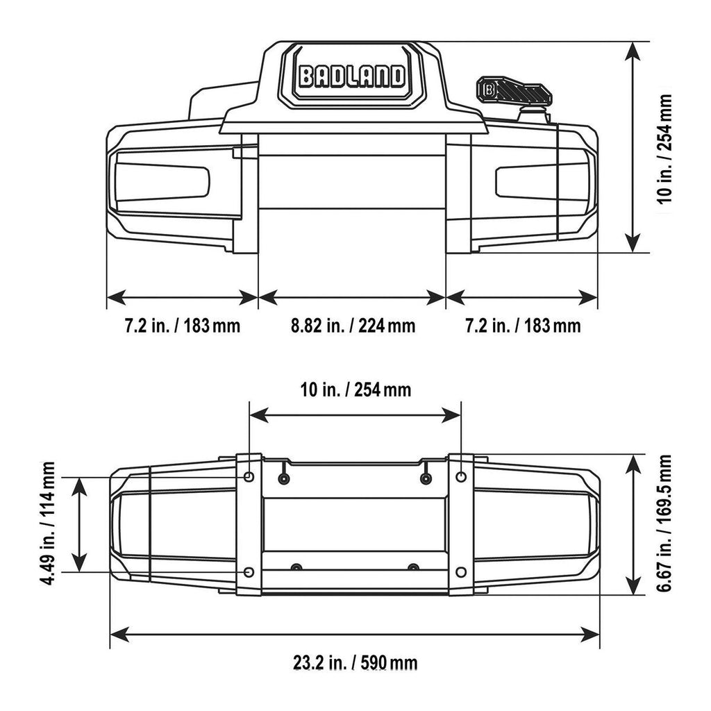 12,000 lb. Winch with Steel Rope and Wireless Remote F1461