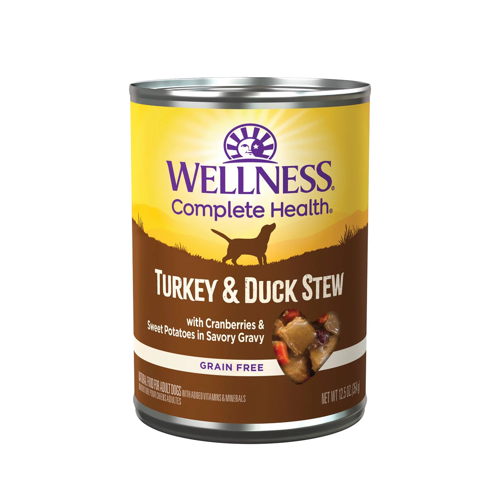 Thick & Chunky Natural Grain Free Canned Dog Food, Turkey & Duck Stew, 12.5-Ounce Can (Pack of 12) L491630