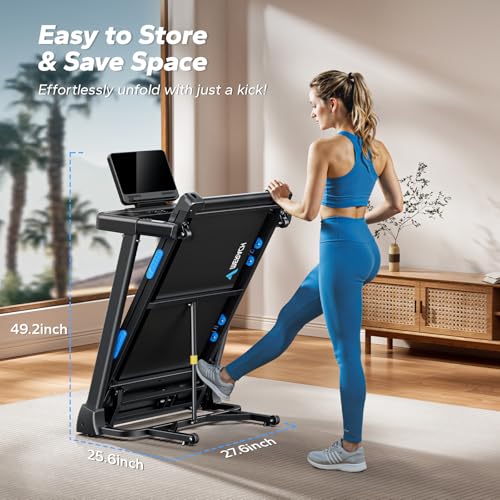 Foldable Treadmill with Incline, 7.5MPH, 16.5" Wider Belt D6153