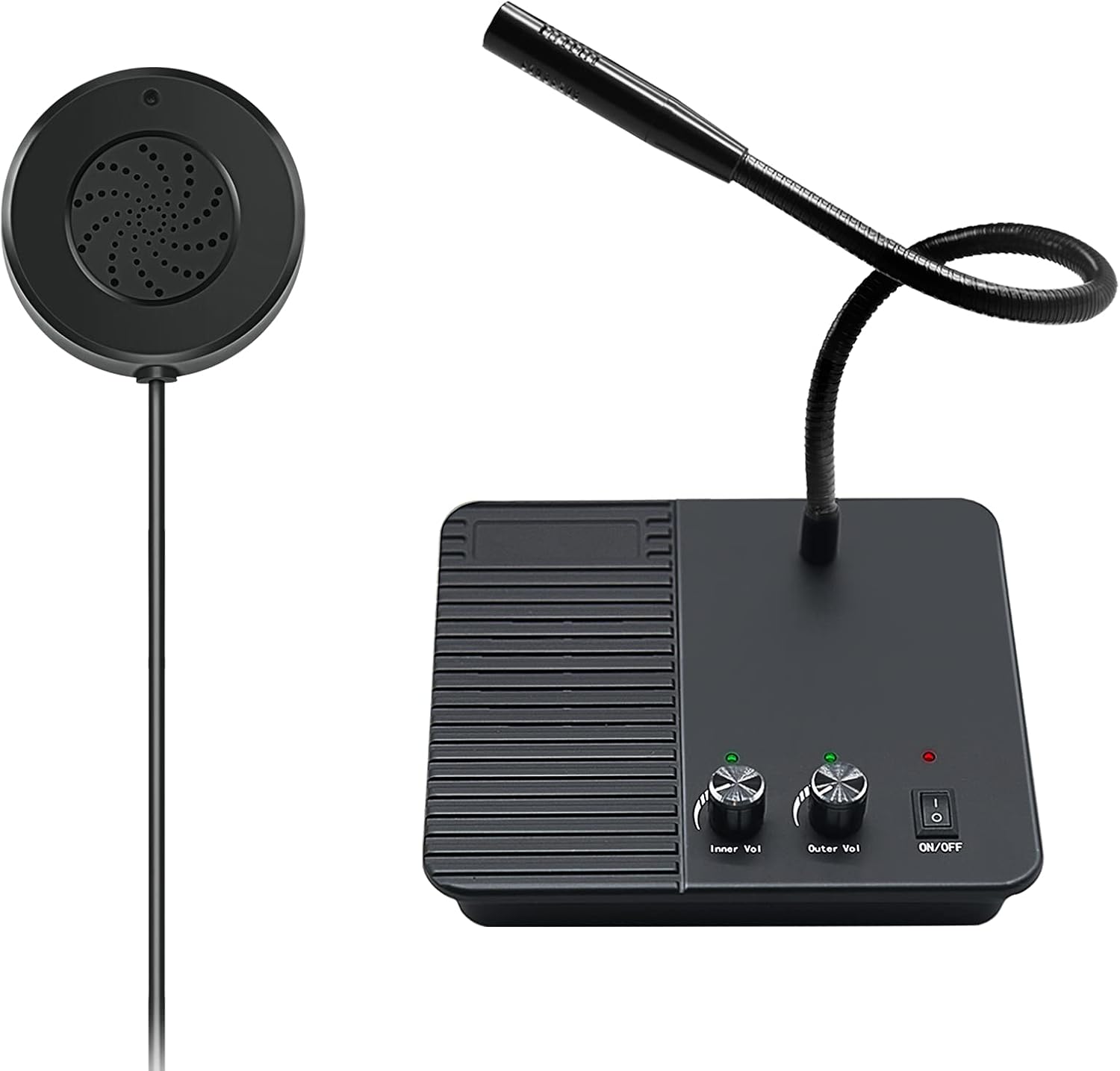 Window Speaker Intercom System Anti-Interference Dual-Way Intercommunication Microphone and Speaker P3636