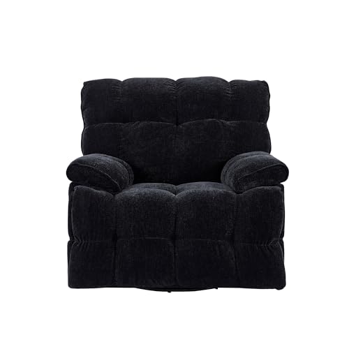 Cream White Oversized Velvet Rocker Recliner Chair I1616
