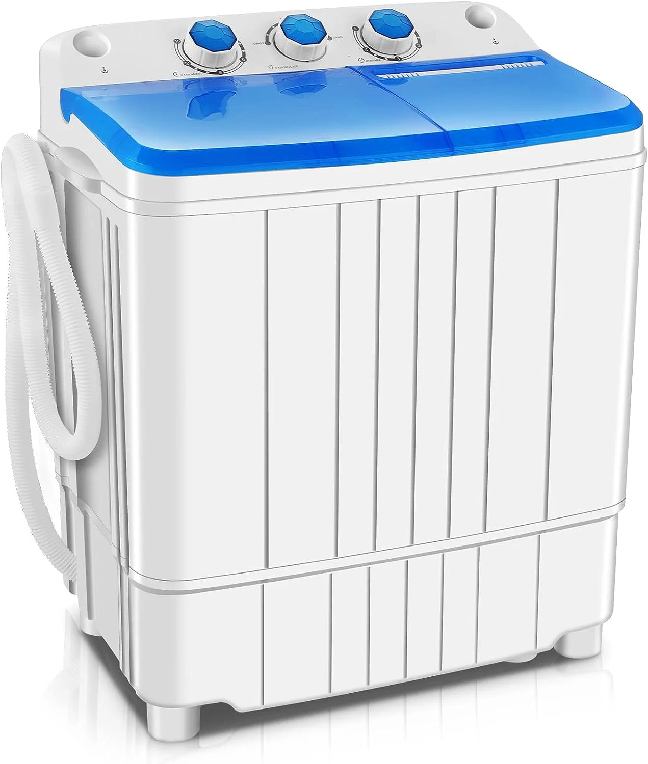 Mini Washing Machine, 11lbs Washer & 6.6lbs Spin Dryer Combo, Compact Washer Machine with Drain Pump E9561