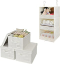 3-Pack Cloth Storage Bins & 1-Pack Hanging Closet Organizer K4457