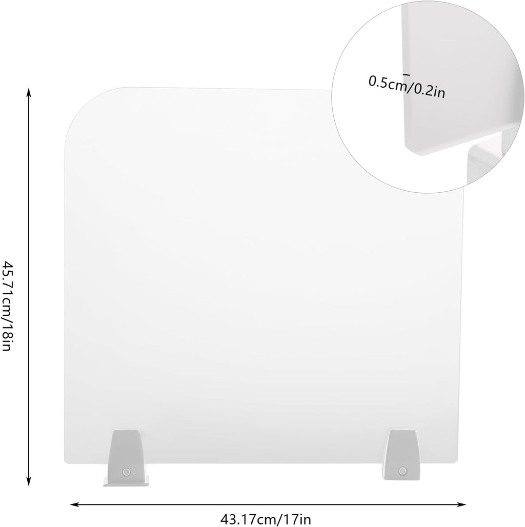 Frosted Acrylic Desk Privacy Panels, 17'' W x 18'' H R9673
