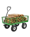 Heavy Duty Steel Garden Cart with 10" Tires and Removable Sides F351730