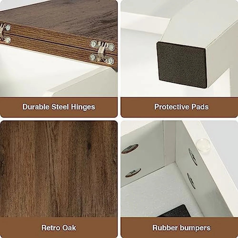 Oak Narrow End Table with Charging Station B760139