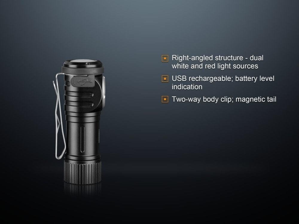 500 Lumen USB rechargeable right angled Flashlight Pack of 2 C35372
